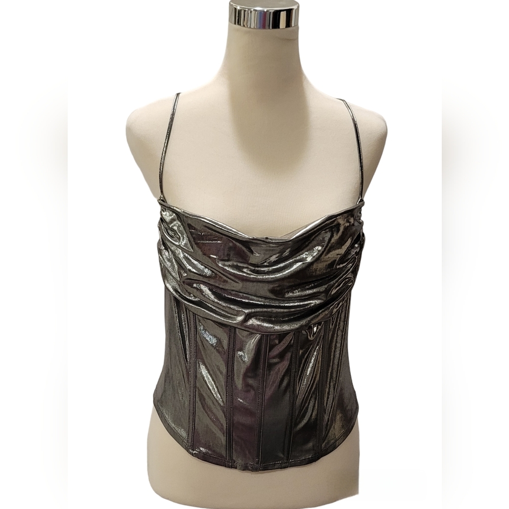 Metallic Corset Top by Designer Sincerely Jules Size L Sexy, Party